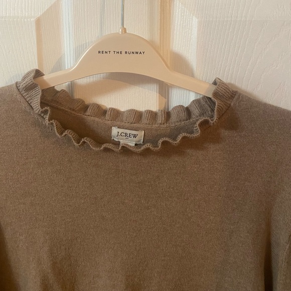 J Crew Factory Ruffle Neck Sweater - Picture 2 of 3
